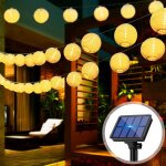 Ershi - guirlande solaire lampion extrieur, 4. 5m 15 led lampion guirlande extrieur 8 mode lanterne ...