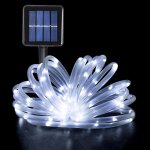 Ershi - guirlande tube lumineuse solaire etanche 12 mtres 8 modes 100 led solaire tube lumineux pour ...