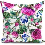 Ershi - housse de coussin thistle ecosse fleurs cadeau exterieur impermeable salon de jardin violet exterieur ...