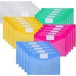Ershi - nordun pochettes porte - document a4, plastique pochette avec bouton pression et tiqueter - ...
