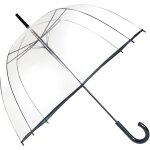 Ershi - parapluie en forme de dme transparent transparent avec bordure noire 83 cm[414]