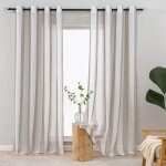 Ershi - rideaux pour salon style maison de campagne 175 x 140 cm (h x l) semi transparent porte de balcon ...