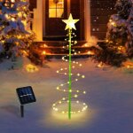 Ershi - sapin de noel artificiel solaire, deco noel arbre lumineux led, guirlande lumineuse exterieure ... Ershi - sapin de noel artificiel solaire, deco noel arbre lumineux led, guirlande lumineuse exterieure ...
