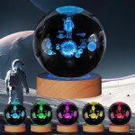 Ershi - veilleuse 3d en forme de boule de cristal avec système solaire - 8, 9 cm - 7 couleurs changeantes ... Ershi - veilleuse 3d en forme de boule de cristal avec système solaire - 8, 9 cm - 7 couleurs changeantes ...