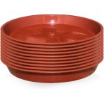 Eryi - lot de 10 mini pots en terre cuite - plateau pour plantes en pot - bac de jardin - base de pot ...