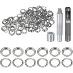 Eryi - 100pcs kit d'outils pour ?illets en cuivre de 12 mm avec poinon creux, outils de pose d'?illets ...