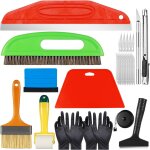 Eryi - 13 outils pour papier peint, kit d'outils kit tapisserie peint avec brosse a tapisser, raclette ...