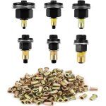 Eryi - 186 pices ecrous a tte de rivet a main, riveteuse pneumatique kit de mandrin, contient 180 ecrous, ...