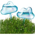 Eryi - lot de 2 bulbes d'arrosage automatique pour plantes en verre en forme de nuage bleu irisé nacré ... Eryi - lot de 2 bulbes d'arrosage automatique pour plantes en verre en forme de nuage bleu irisé nacré ...
