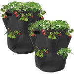 Eryi - lot de 2 sacs de plantation de fraises en feutre - 45 x 35 cm - sac de plantation pour fraises ...