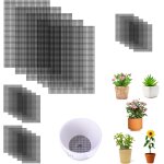 Eryi - 20 pices plaques maille trou pot fleurs 20 × 30 cm grille plastique, anti fuite sol tapis pot ...
