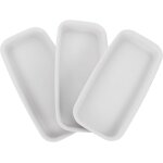Eryi - lot de 3 pots de fleurs rectangulaires en plastique pour plantes, soucoupes, fleurs, soucoupes, ...