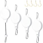 Eryi - 4 pices crochet suspension plante rtractables poulies pour suspendre des plantes, convient pour ...