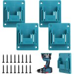 Eryi - 4 pices porte outils mural pour makita 18 v, support de machine pour outils de perage avec 16 ...