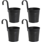 Eryi - 4 pièces pots de fleurs a suspendre, fleurs en métal vase suspendu, crochet seau a fleurs, trou ... Eryi - 4 pièces pots de fleurs a suspendre, fleurs en métal vase suspendu, crochet seau a fleurs, trou ...