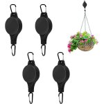 Eryi - 4 pices poulie pour crochet suspension plante rglable et rtractable - systme de poulies robuste ...