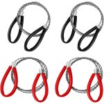 Eryi - lot de 4 scies a cble en acier inoxydable - 80 cm - avec boucles - petite et pratique - rangement ...