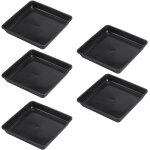 Eryi - 5 pices pot de fleur plateaux plante soucoupes pp en plastique planter succulent plateaux carr ...