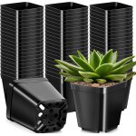 Eryi - 50 pices pots de plantes carrs, 10cm pots de fleurs en plastique epais jardinire succulente ...