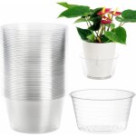Eryi - lot de 50 soucoupes en plastique transparent pour pots de fleurs de 15, 2 cm de profondeur - bac ... Eryi - lot de 50 soucoupes en plastique transparent pour pots de fleurs de 15, 2 cm de profondeur - bac ...