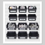 Eryi - 6 + 6 pcs bote pour panneau perfor mural avec crochets, pegboard box panneau mural outils boite ...