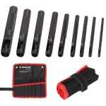 Eryi - 9 pices emporte piece cuir 2. 5 - 10 mm perforateur pour cuir emporte pice a frapper acier rond ...