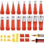 Eryi - acier inoxydable calfeutrage buse applicateur, 29pcs d'outils de buse en caoutchouc intgr universel, ...