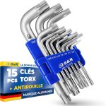 Eryi - clefs torx hexagonales - jeu 15 cls torx a etoile extra rsistantes torx 6 torx 7 torx 8 torx ...