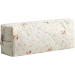 Eryi - fleur rouge trousse a stylos, trousse a couture en coton, petite trousse a maquillage, lgre ...