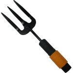 Eryi - fourche a fleurs a 3 dents, tte d'outil quikfit, longueur: 27, 5 cm, dents en acier au bore, ...