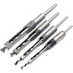 Eryi - jeu de 4 bdanes forets a trou carr, bdanes creux en acier outils de menuiserie set (1 / 4 - ...