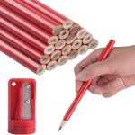 Eryi - kit de 20 crayons de construction, crayons de menuisier rouge, set de crayons d'ebniste avec ...