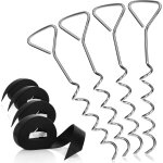 Eryi - ® kit d'ancrage au sol pour tente 8 pièces avec sangle de tension ¿ kit de fixation de tente ... Eryi - ® kit d'ancrage au sol pour tente 8 pièces avec sangle de tension ¿ kit de fixation de tente ...