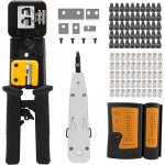Eryi - mayline rj45 rj11 cat5e cat 6 pince a sertir kit d'outils de rparation rseau, outil de sertissage, ...