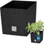 Eryi - ® pot de fleur carré de 4l avec insert pot en plastique anthracite pot intérieur pot de jardin ... Eryi - ® pot de fleur carré de 4l avec insert pot en plastique anthracite pot intérieur pot de jardin ...