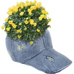 Eryi - pot de fleurs en forme de chapeau de cowboy rétro bleu, pot de fleurs en résine pour décoration ... Eryi - pot de fleurs en forme de chapeau de cowboy rétro bleu, pot de fleurs en résine pour décoration ...