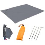 Eryi - tapis de plage impermable, couverture de pique - nique portable avec 4 piquets fixes, 120 x 150 ...