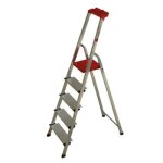 Escabeau aluminium  5 marches ultra larges