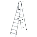 Escabeau professionnel scuris 8 marches hailo alu plateforme pehd
