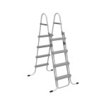Escalier de piscine avec syst�me de s�curit� enfant  milo  - gris