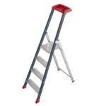 Escalux - escabeau en aluminium professionnel 4 marches haut. travail 2, 80 m - prolux plus