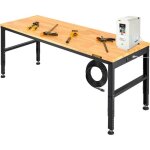 Etabli réglable - vevor - capacité de 900 kg - comprend des prises de courant, surface en bois dur - ... Etabli réglable - vevor - capacité de 900 kg - comprend des prises de courant, surface en bois dur - ...