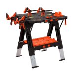 Etabli de serrage 2 en 1 pony, etabli pliant avec 4 serre - joints, chevalet de sciage / table de travail ...