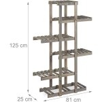 Etagre bois escalier plantes fleurs 5 niveaux intrieur helloshop26 13 0001004