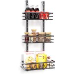 Etagère a epices a suspendre sur la porte, 3 niveaux en métal a suspendre pour porte, garde - manger, ... Etagère a epices a suspendre sur la porte, 3 niveaux en métal a suspendre pour porte, garde - manger, ...