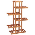 Etagre a fleurs en bois escalier pour plantes 5 niveaux marron clair helloshop26 2213013 / 3