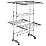 Etagre  linge  2 niveaux avec roues argent 60x70x106 cm vidaxl vidaxl