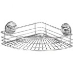 Etagère murale d'angle - bari - acier inox - fixation vacuum - loc wenko Etagère murale d'angle - bari - acier inox - fixation vacuum - loc wenko