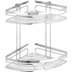Etagère murale angle pour salle de bain - acier - fond abs - 2 paniers wenko Etagère murale angle pour salle de bain - acier - fond abs - 2 paniers wenko