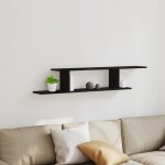 Etagère murale vidaxl pour téléviseur, chêne noir, 125 x 18 x 23 cm, en bois d'ingénierie Etagère murale vidaxl pour téléviseur, chêne noir, 125 x 18 x 23 cm, en bois d'ingénierie